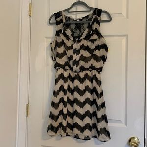 Black and white Chevron dress